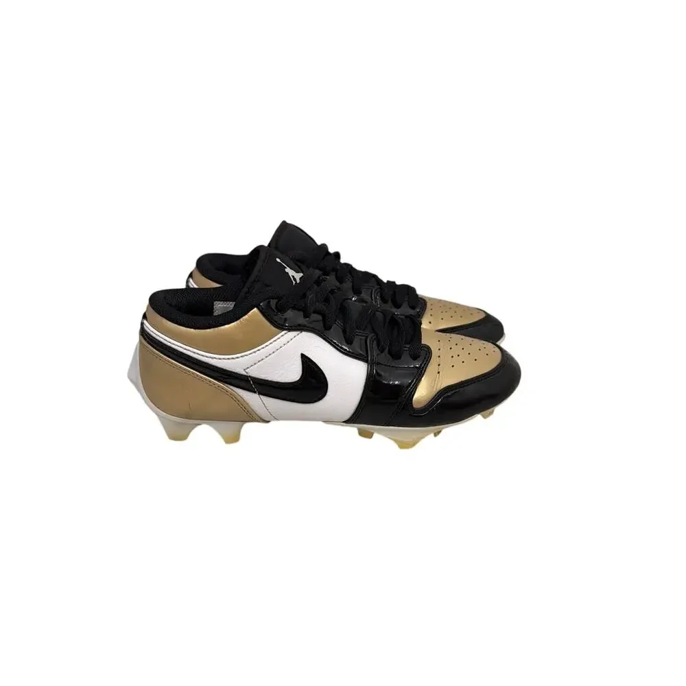 Jordan 1 Low TD Gold Black White Football Cleats Size Men's 7